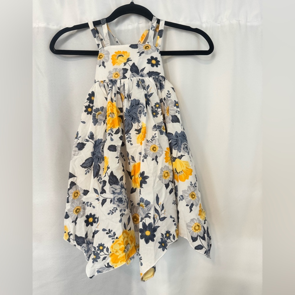Joie Floral Dress with Yellow and Gray Accents